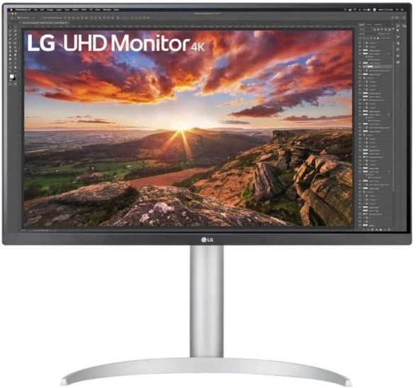 Монитор LG 27&amp;quot; UltraFine 27UP850K-W черный IPS LED 16:9 HDMI M/M матовая HAS 1200:1 400cd 178гр/178гр 3840x2160 60Hz FreeSync DP 4K USB 5.9кг