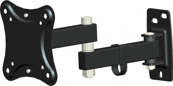 Кронштейн для телевизора Hama R1 118152 черный 10&amp;quot;-27&amp;quot; макс.15кг настенный поворотно-выдвижной и наклонный