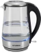 Чайник электрический Hyundai HYK-G8406 1.7л. 2200Вт прозрачный/черный корпус: металл