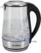 Чайник электрический Hyundai HYK-G8406 1.7л. 2200Вт прозрачный/черный корпус: металл