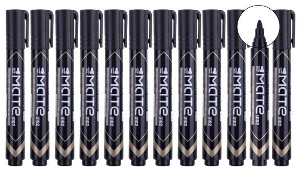 Маркер перманентный Deli EU10220 Mate круглый пиш. наконечник 1.5мм черный