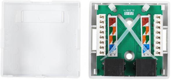 Розетка ITK CS2-1C5EU-22 настен. RJ45 2 кат.5E UTP бел. (упак.:1шт)