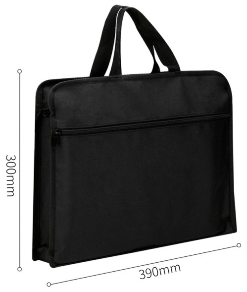 Папка-портфель Deli 63753BLACK 2 отдел. A4 текстиль черный