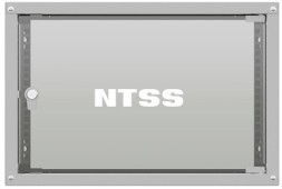 Шкаф коммутационный NTSS LIME (NTSS-WL6U5535GS) настенный 6U 550x350мм пер.дв.стекл несъемн.бок.пан. 30кг серый 270мм 8.3кг 110град. 370мм IP20 укомплектованный