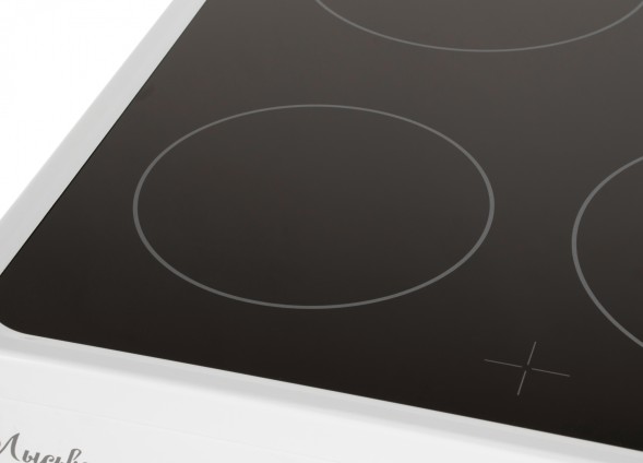 Плита Электрическая Лысьва EF4006MK00 белый стеклокерамика (без крышки)