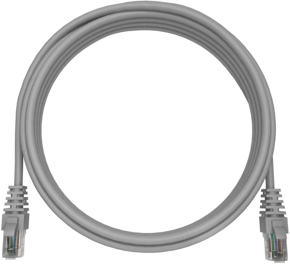 Патч-корд NTSS NTSS-PC-UTP-RJ45-5e-2.0-LSZH-GY UTP RJ-45 вил.-вилка RJ-45 кат.5E 2м серый LSZH 26AWG
