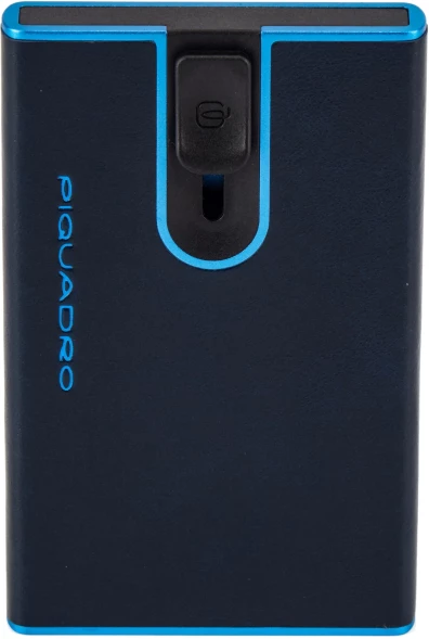 Набор подарочный мужской Piquadro Blue Square CUBOX15B2R/BLU2 ремень/чехол для кредитных карт 125х3.5см синий натур.кожа