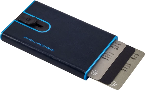 Набор подарочный мужской Piquadro Blue Square CUBOX15B2R/BLU2 ремень/чехол для кредитных карт 125х3.5см синий натур.кожа