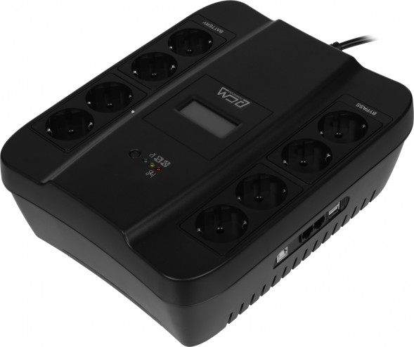 Источник бесперебойного питания Powercom Spider SPD-900U LCD USB 540Вт 900ВА черный