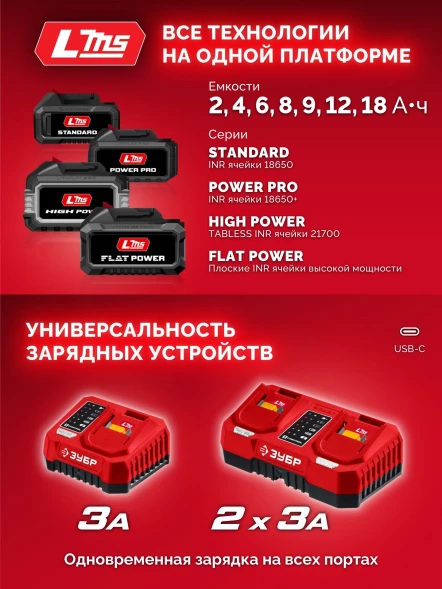 Дрель-шуруповерт Зубр ДБУ-45-22 40Вт аккум. патрон:быстрозажимной