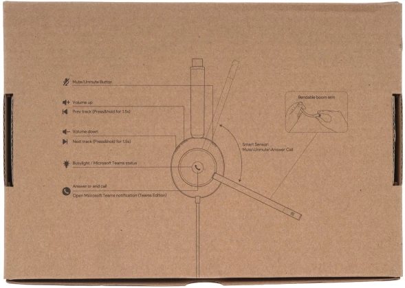Гарнитура проводная Yealink UH35 Mono UC черный