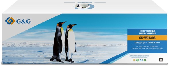 Картридж лазерный G&amp;amp;G GG-W2030A 415A черный (2400стр.) для HP LJ M454/MFP M479