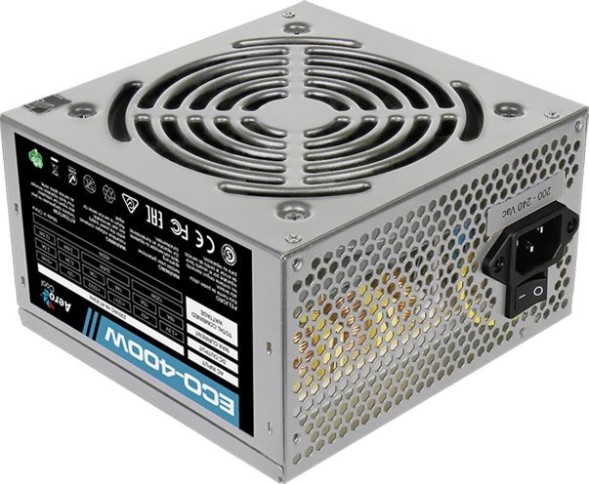 Блок питания Aerocool ATX 400W ECO-400 (20+4pin) PPFC 120mm fan 2xSATA RTL