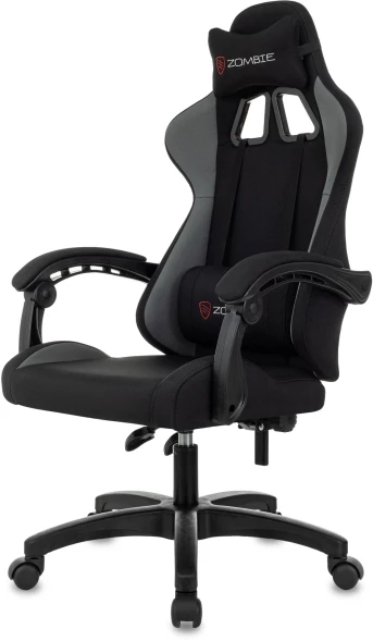 Кресло игровое Zombie Void черный/серый с подголов. крестов. пластик