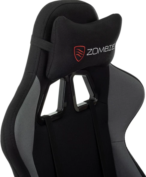 Кресло игровое Zombie Void черный/серый с подголов. крестов. пластик