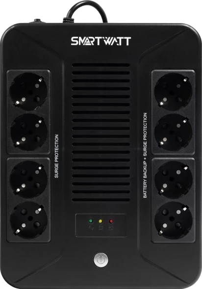 Источник бесперебойного питания Smartwatt Safe pro 600Вт 1000ВА черный