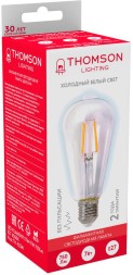 Лампа филам. Thomson Filament TH-B2341 7Вт цок.:E27 эдисон 220B 6500K св.свеч.бел.хол. ST64 (упак.:1шт)