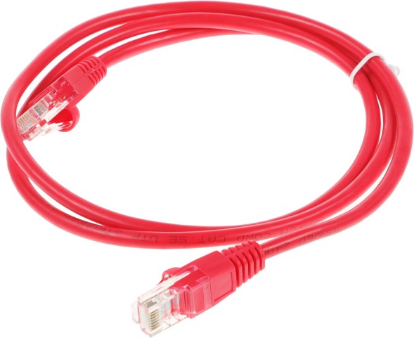 Патч-корд cat5E molded 1м красный RJ-45 (m)-RJ-45 (m)