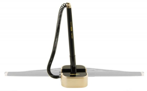 Ручка гелев. Deli E6797blue черный d=0.7мм син. черн. на подставке одноразовая ручка линия 0.55мм