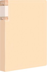 Папка с 40 прозр.вклад. Бюрократ Gems GEM40CREAM A4 пластик 0.7мм торц.карм с бум. встав кремовый жемчуг