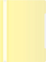 Папка-скоросшиватель Бюрократ Pastel -PSLPAST/YEL A4 прозрач.верх.лист пластик желтый 0.14/0.18