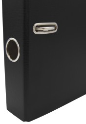 Папка-регистратор Silwerhof A4 50мм ПВХ/бумага черный без. окант. сборная смен.карм. на кор.
