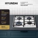Газовая варочная поверхность Hyundai HHG 6438 WG белый