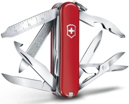Нож перочинный Victorinox MiniChamp (0.6385) 58мм 18функц. красный карт.коробка