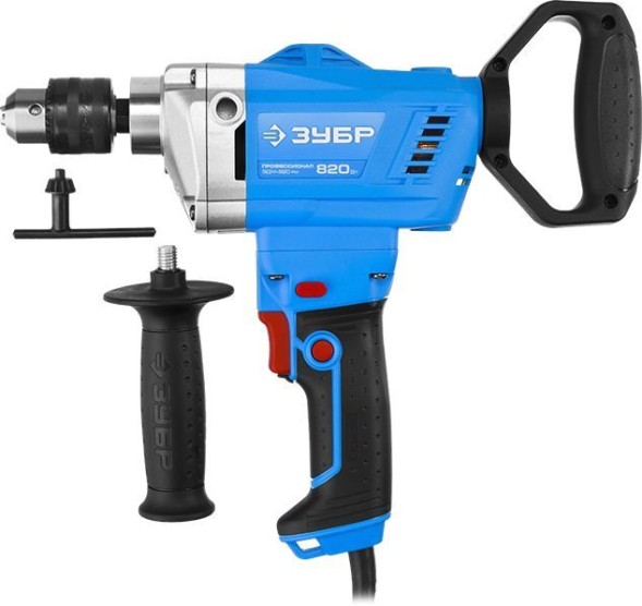 Дрель-миксер Зубр ЗДМ-820 РМ 820Вт патрон:кулачковый реверс