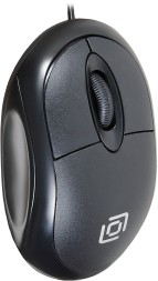 Мышь Оклик 105S черный оптическая (800dpi) USB для ноутбука (3but)