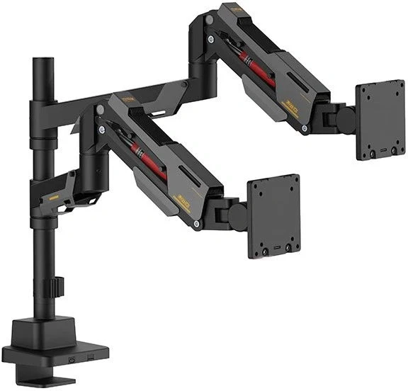 Кронштейн для мониторов Ultramounts UM744BG черный/серый 24&amp;quot;-57&amp;quot; макс.27кг крепление к столешнице поворот и наклон