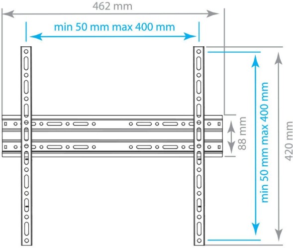 Кронштейн для телевизора Arm Media PLASMA-3 new черный 22&amp;quot;-65&amp;quot; макс.55кг настенный фиксированный