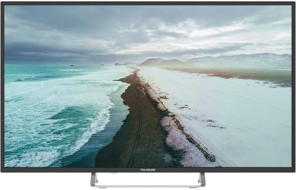 Телевизор LED PolarLine 43&amp;quot; 43PL52TC-SM черный/серебристый FULL HD 60Hz DVB-T DVB-T2 DVB-C DVB-S2 USB WiFi Smart TV (RUS)