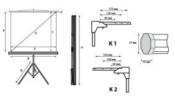 Экран на треноге Lumien 97&amp;quot; 153x203см Master View LMV-100107 4:3 напольный рулонный