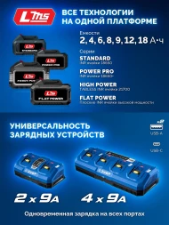 Адаптер для аккм. Зубр LMS-T7 синий