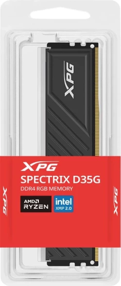 Память DDR4 32GB 3600MHz A-Data AX4U360032G18I-SBKD35G XPG Spectrix D35G RGB RTL Gaming PC4-28800 CL18 DIMM 288-pin 1.35В dual rank с радиатором Ret