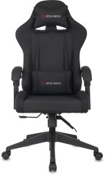 Кресло игровое Zombie Predator черный Neo Black с подголов. крестов. пластик