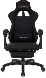 Кресло игровое Zombie Weaver черный с подголов. крестов. пластик подст.для ног пластик черный