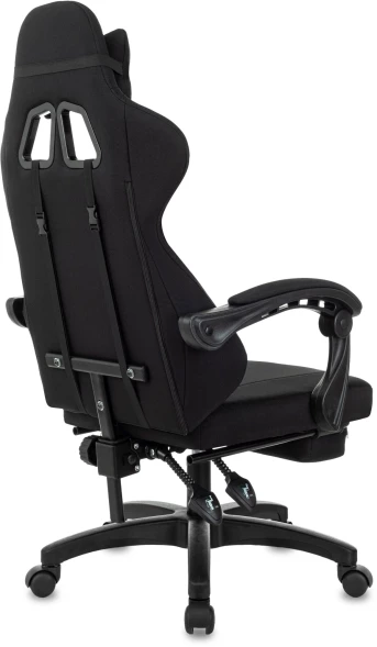 Кресло игровое Zombie Weaver черный с подголов. крестов. пластик подст.для ног пластик черный