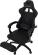 Кресло игровое Zombie Weaver черный с подголов. крестов. пластик подст.для ног пластик черный