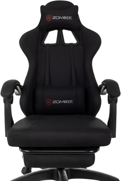 Кресло игровое Zombie Weaver черный с подголов. крестов. пластик подст.для ног пластик черный