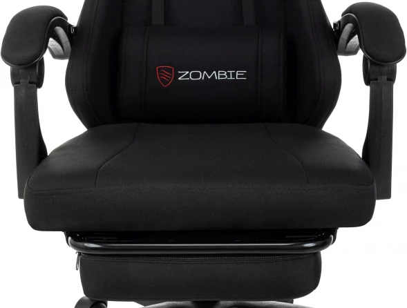 Кресло игровое Zombie Weaver черный с подголов. крестов. пластик подст.для ног пластик черный