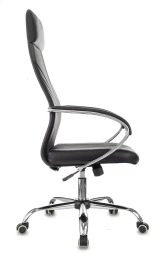 Кресло руководителя Бюрократ CH-610SL черный эко.кожа крестов. металл хром