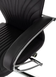 Кресло руководителя Бюрократ CH-610SL черный эко.кожа крестов. металл хром
