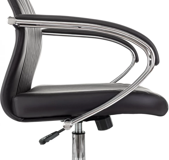 Кресло руководителя Бюрократ CH-610SL черный эко.кожа крестов. металл хром