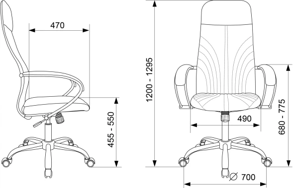 Кресло руководителя Бюрократ CH-610SL черный эко.кожа крестов. металл хром