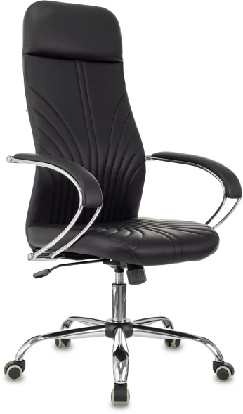 Кресло руководителя Бюрократ CH-610SL черный эко.кожа крестов. металл хром