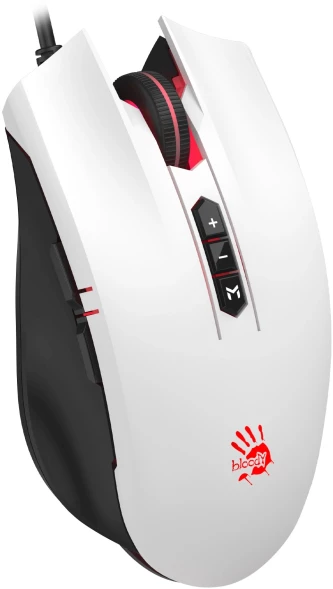 Мышь A4Tech Bloody ES7 белый оптическая 6000dpi USB 8but (RS7 PANDA WHITE)