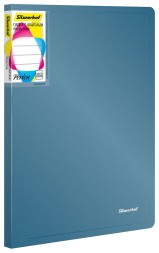 Папка с 20 прозр.вклад. Silwerhof Perlen 292921-74 A4 0.8мм карман синий металлик
