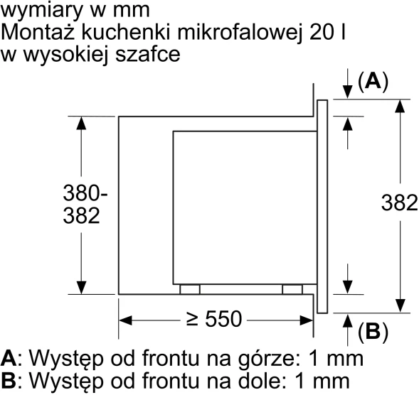 Микроволновая печь Bosch BFL623MB4 20л. 800Вт черный (встраиваемая)